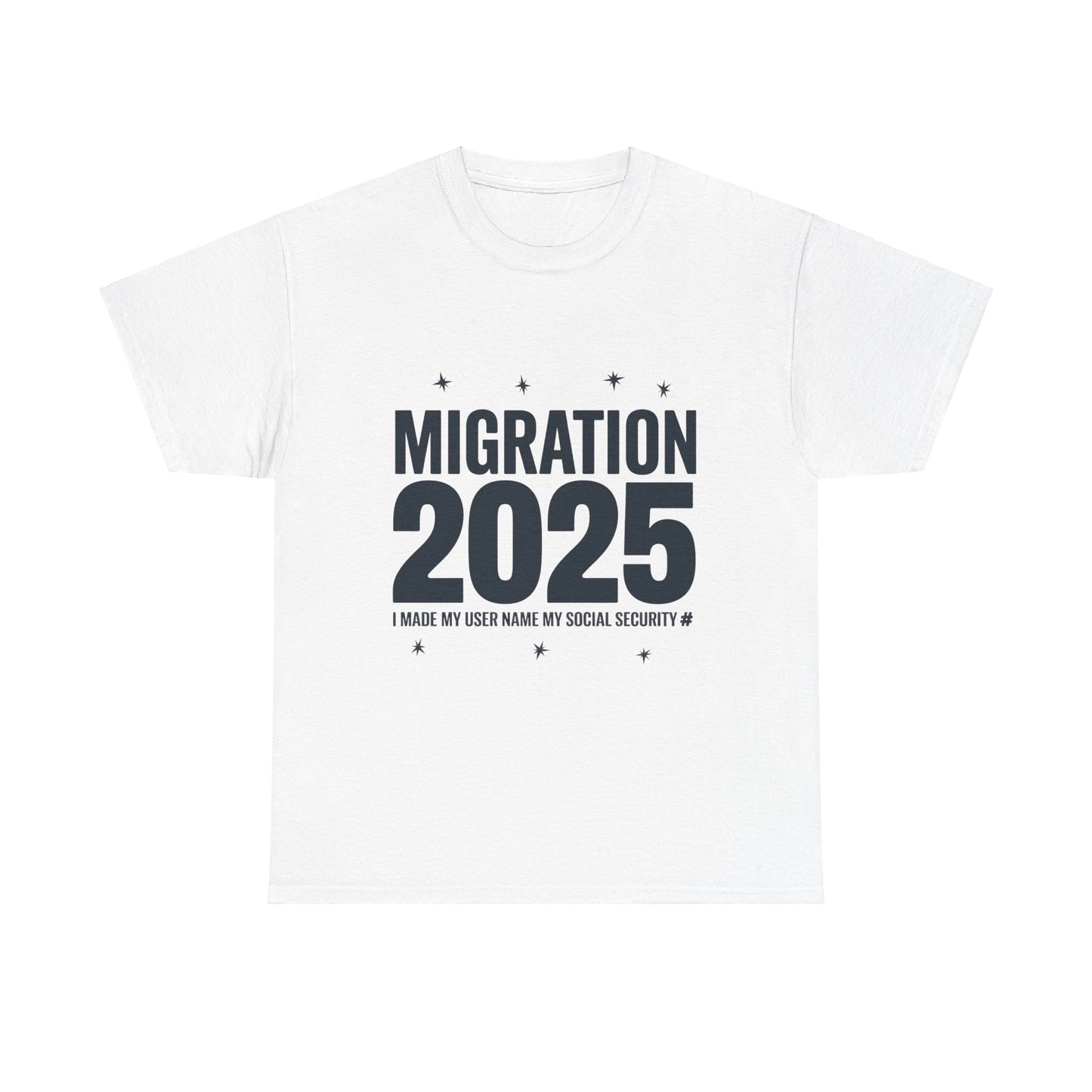 Social Media Migration 2025 Unisex Heavy Cotton Tee - Humorous Design