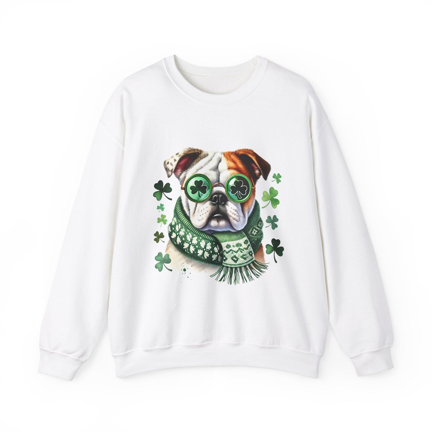 St. Patrick's Day Bulldog Sweatshirt - Unisex Heavy Blend™ Crewneck