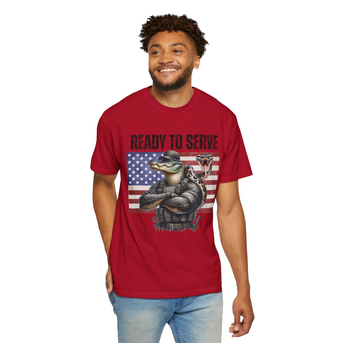 Patriotic Graphic T-shirt | Tactical Alligator Snake Tee