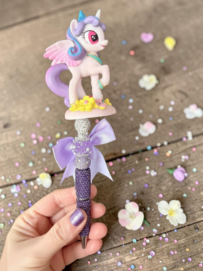 Pony Beaded Pens – Rhinestone Character Glam Pens