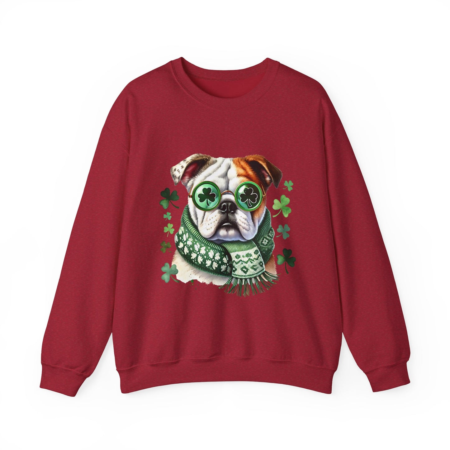 St. Patrick's Day Bulldog Sweatshirt - Unisex Heavy Blend™ Crewneck