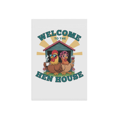 Welcome to the Hen House Garden Flag – Funny Chicken Yard Banner | Farmhouse Outdoor Décor for Chicken Moms & Coop Lovers