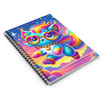 Luna the Rainbow Cat Spiral Notebook – Imaginaria Whimsical Character Journal | Colorful Creative Writing Notebook
