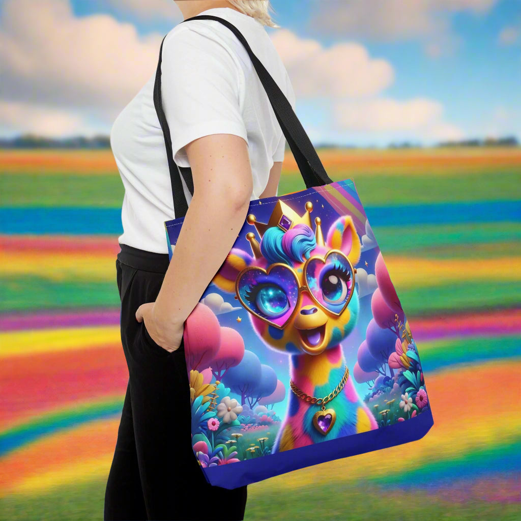 Gemma the Graceful Giraffe Tote Bag – Imaginaria Rainbow Character Bag | Colorful Everyday Adventure Tote