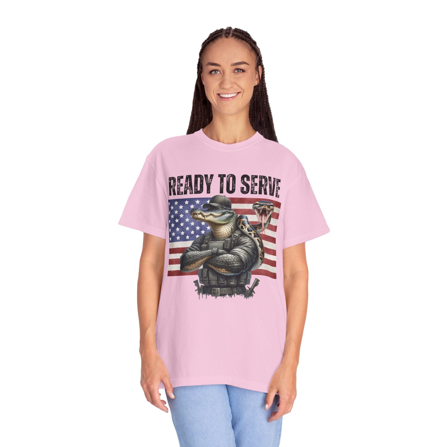 Patriotic Graphic T-shirt | Tactical Alligator Snake Tee