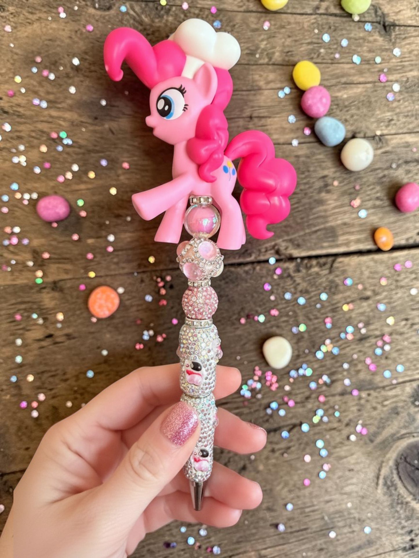 Pony Beaded Pens – Rhinestone Character Glam Pens