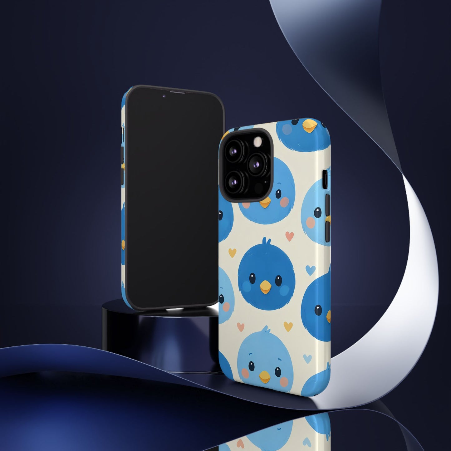 Cute Blue Bird Phone Case Adorable Bluebird Design Iphone 13 14 15 16 Casing Tough Phone Cases