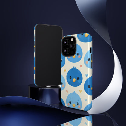 Cute Blue Bird Phone Case Adorable Bluebird Design Iphone 13 14 15 16 Casing Tough Phone Cases