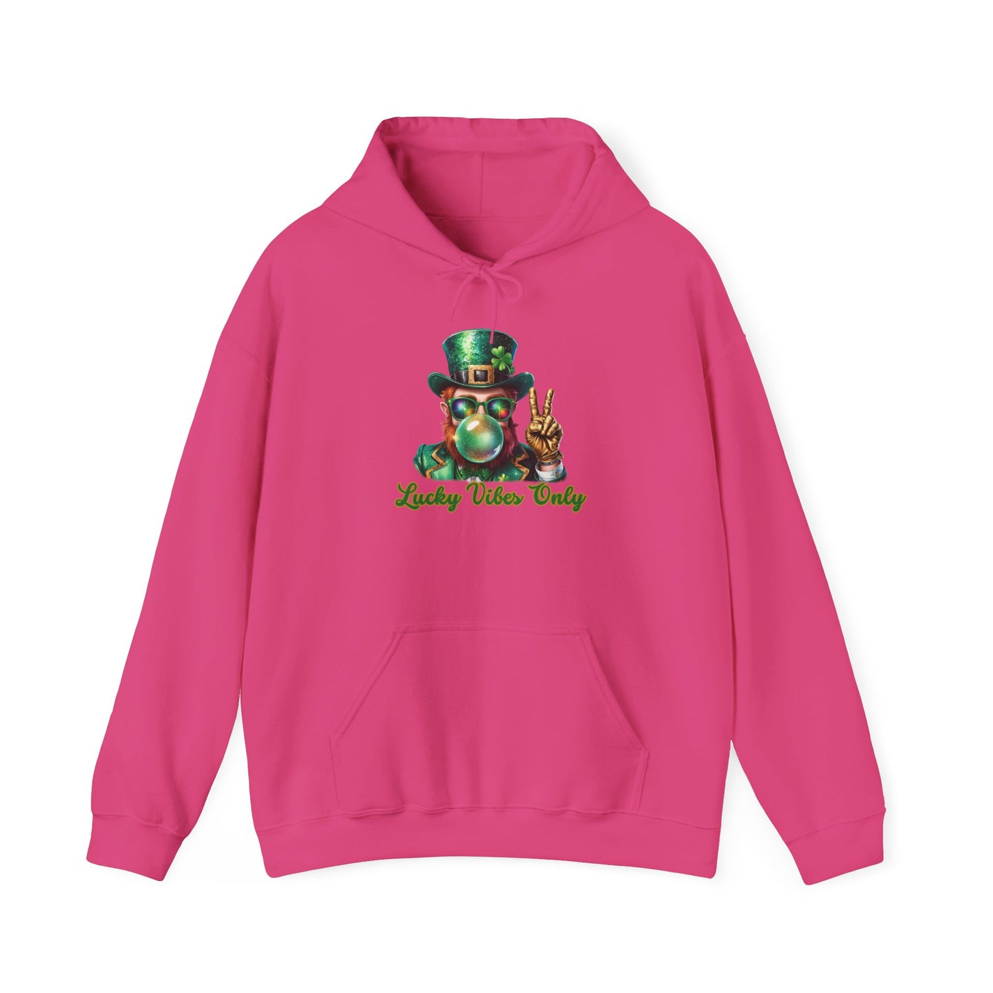 Lucky Vibes Only Hoodie - Unisex Heavy Blend™ Sweatshirt for St. Patrick's Day Celebrations