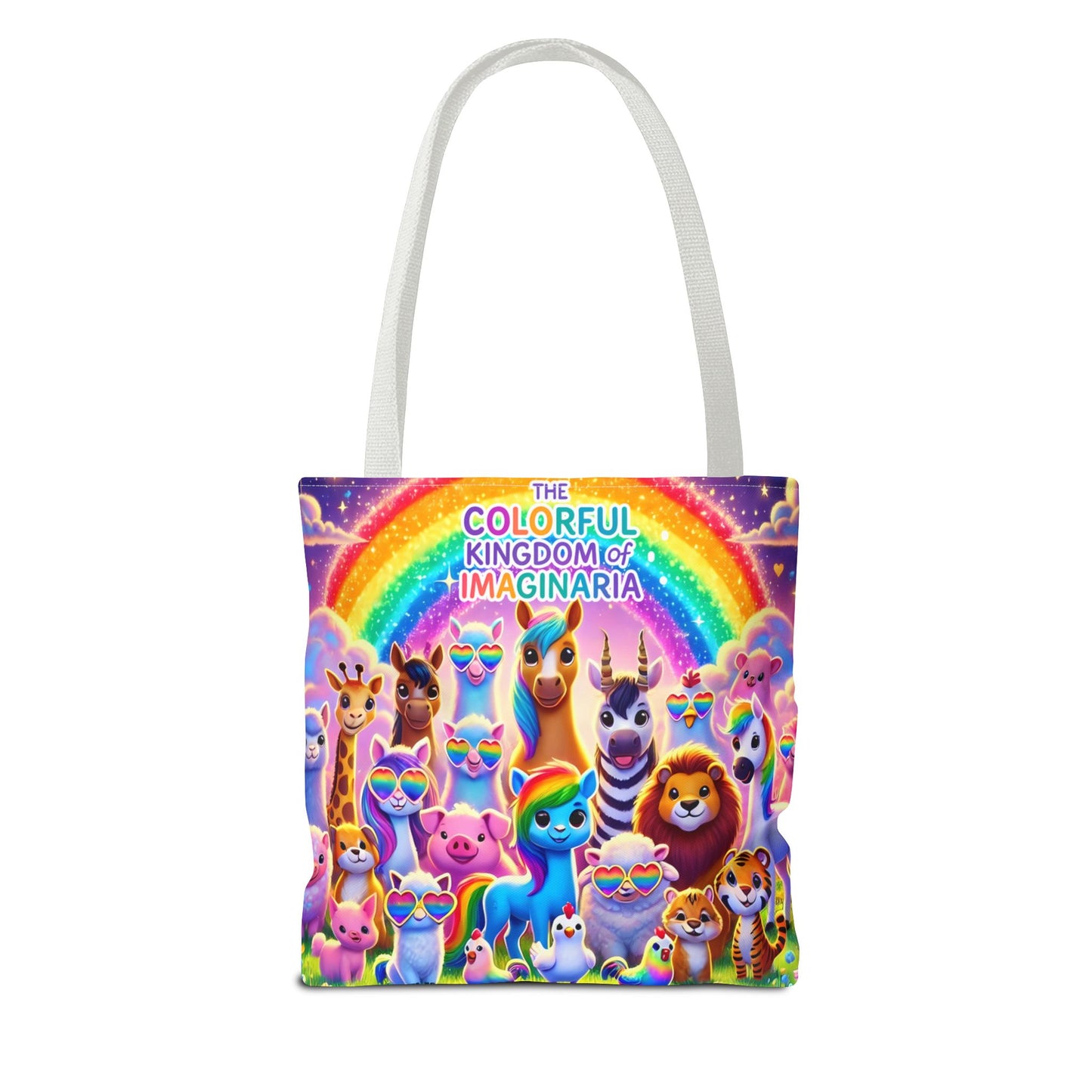 The Colorful Kingdom of Imaginaria Tote Bag – All Characters Design | Storybook Adventure Carry-All