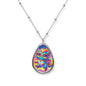 Luna the Rainbow Cat Teardrop Necklace – Imaginaria Whimsical Cosmic Pendant | Rainbow Character Jewelry
