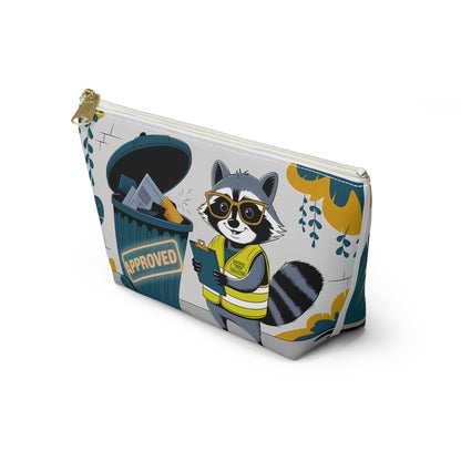 Cute Raccoon Certified Garbage Collector Accessory Pouch