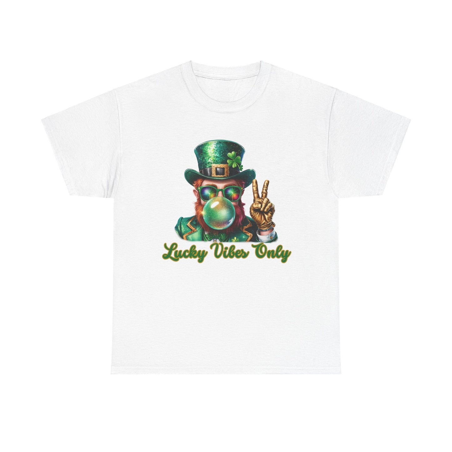 Lucky Vibes Only Unisex Heavy Cotton Tee - St. Patrick's Day Shirt