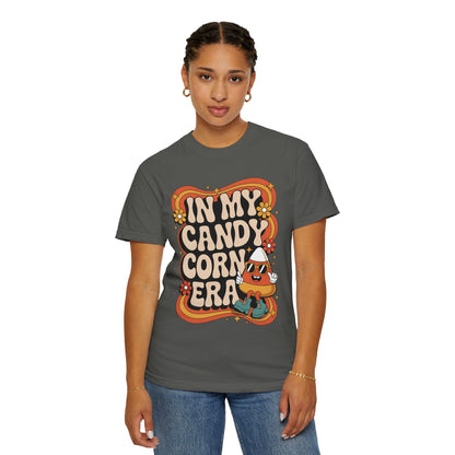 In My Candy Corn Era T-Shirt | Retro Fall Halloween Shirt | Cute Candy Corn Graphic Tee for Autumn