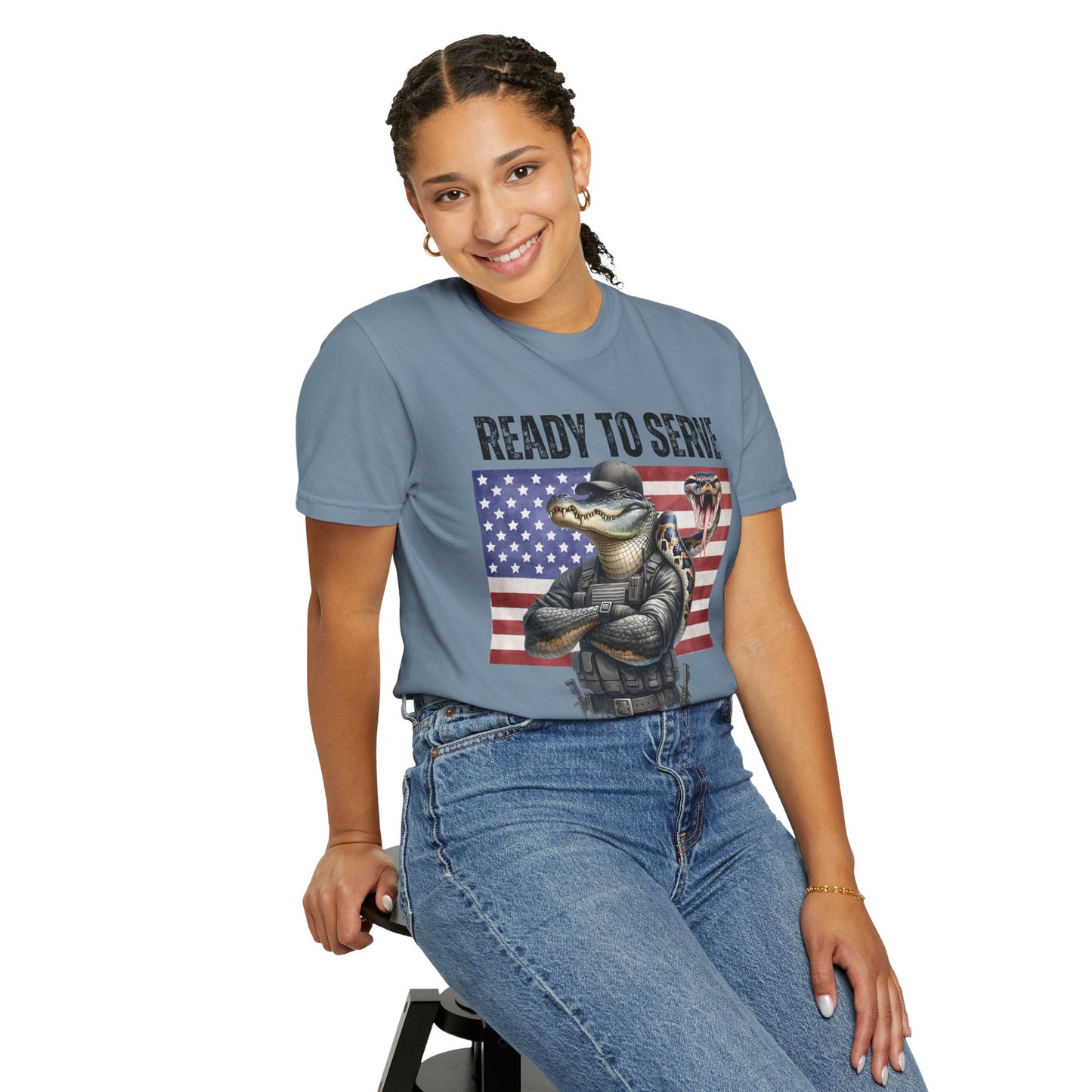 Patriotic Graphic T-shirt | Tactical Alligator Snake Tee