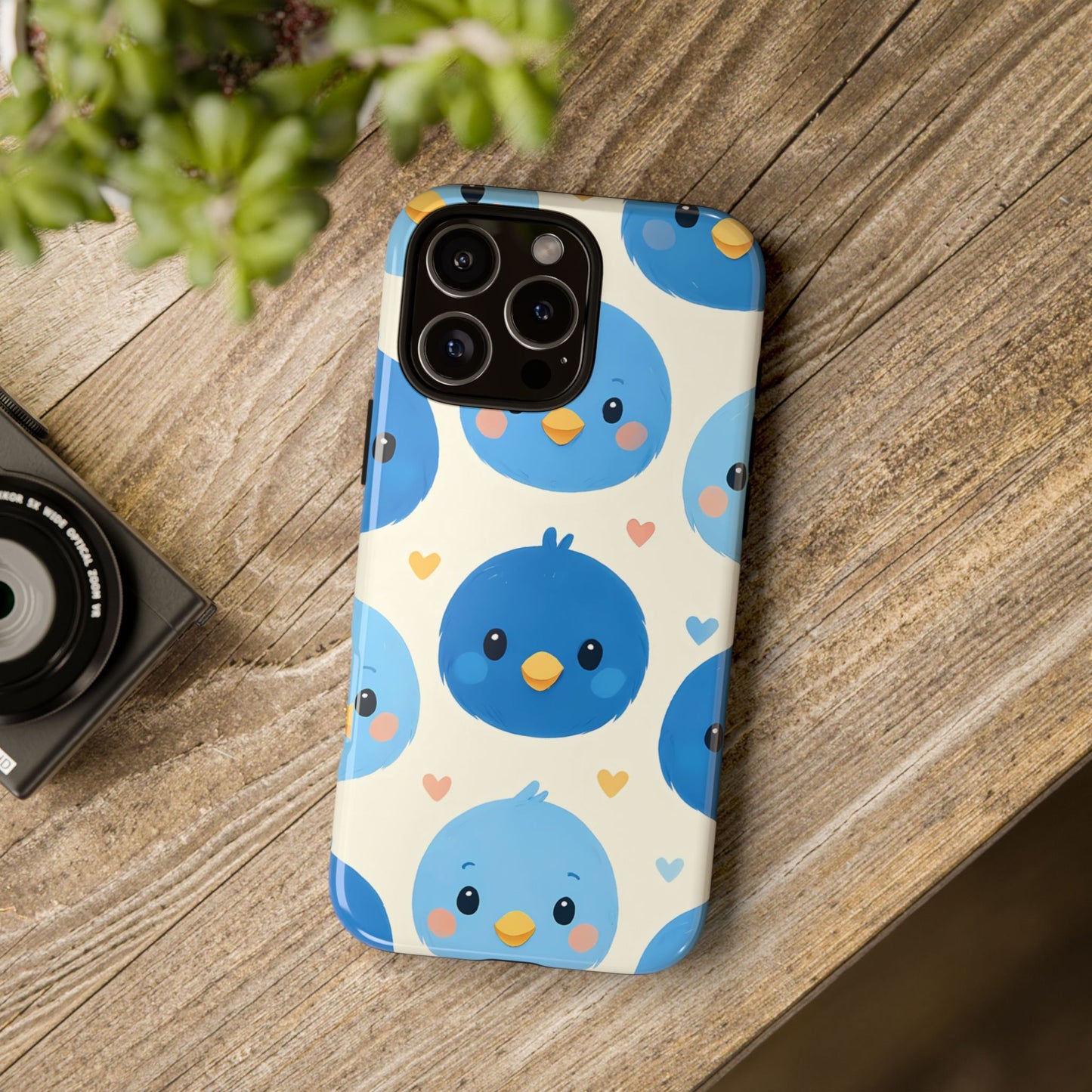 Cute Blue Bird Phone Case Adorable Bluebird Design Iphone 13 14 15 16 Casing Tough Phone Cases
