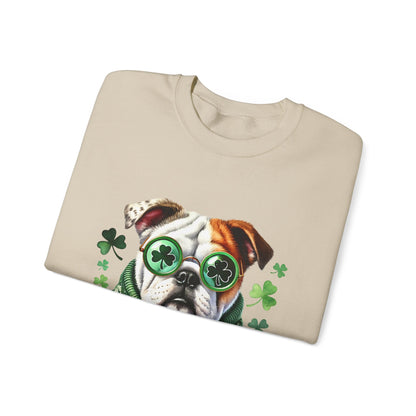 St. Patrick's Day Bulldog Sweatshirt - Unisex Heavy Blend™ Crewneck