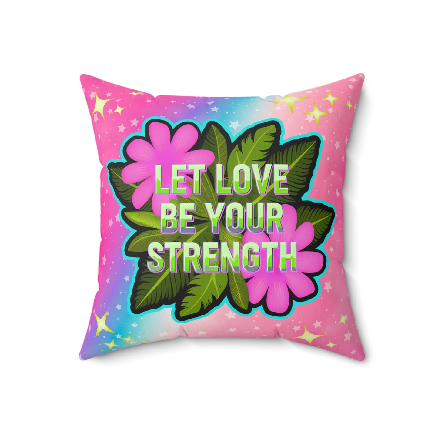 Gogo the Gentle Gorilla Faux Suede Throw Pillow – “Let Love Be Your Strength” Quote | Imaginaria Home Decor