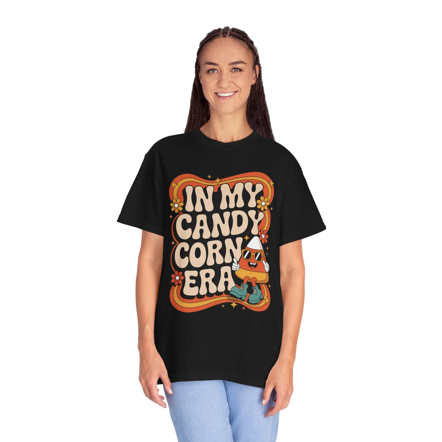 In My Candy Corn Era T-Shirt | Retro Fall Halloween Shirt | Cute Candy Corn Graphic Tee for Autumn
