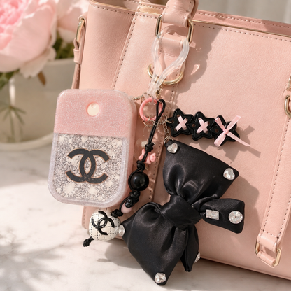 Handmade Hand Sanitizer Holder Bag Charm Keychain