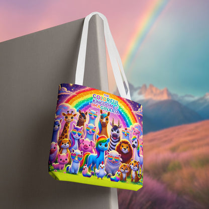 The Colorful Kingdom of Imaginaria Tote Bag – All Characters Design | Storybook Adventure Carry-All