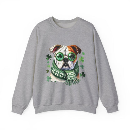 St. Patrick's Day Bulldog Sweatshirt - Unisex Heavy Blend™ Crewneck