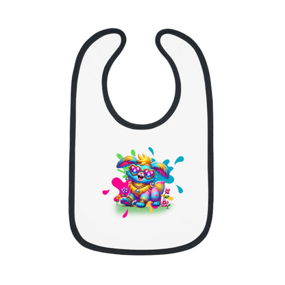 Rosie the Radiant Rabbit Baby Bib – Imaginaria Whimsical Bunny Infant Bib | Colorful Baby Shower Gift