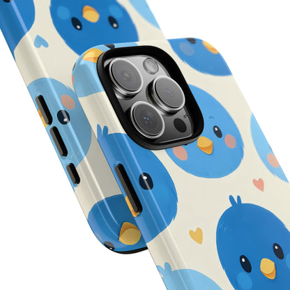 Cute Blue Bird Phone Case Adorable Bluebird Design Iphone 13 14 15 16 Casing Tough Phone Cases