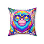 Gogo the Gentle Gorilla Faux Suede Throw Pillow – “Let Love Be Your Strength” Quote | Imaginaria Home Decor