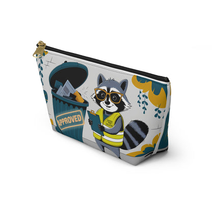 Cute Raccoon Certified Garbage Collector Accessory Pouch