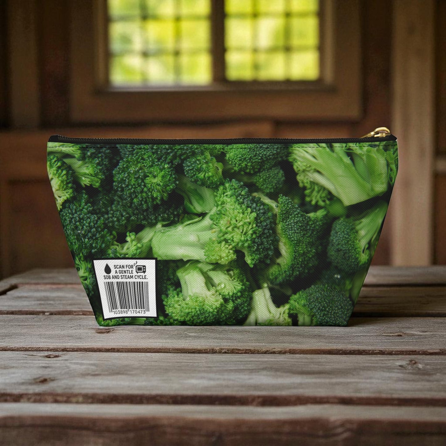 Support Group Forests Broccoli Accessory Pouch | Eco-friendly Makeup Bag, Travel Organizer, Gift for Vegans, Sustainable Lifestyle