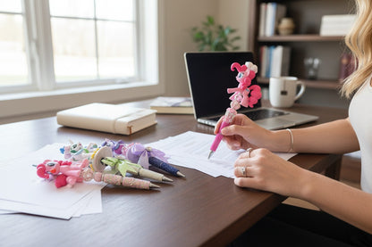 Pony Beaded Pens – Rhinestone Character Glam Pens