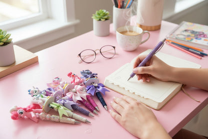 Pony Beaded Pens – Rhinestone Character Glam Pens
