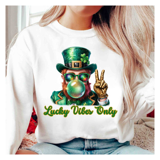 Lucky Vibes Only Hoodie - Unisex Heavy Blend™ Sweatshirt for St. Patrick's Day Celebrations