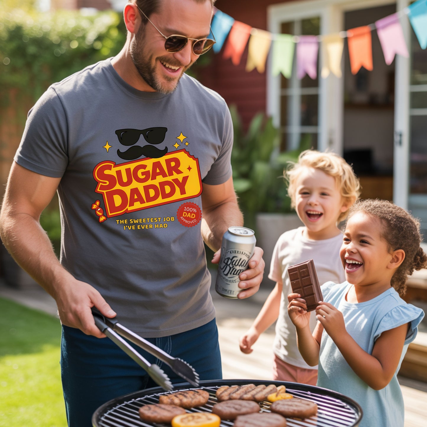 Funny Sugar Daddy T-shirt, Unique Gift for Dads, Humor Apparel for Father's Day, Quirky Unisex Tee, Perfect for Casual Outfits