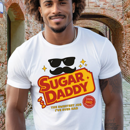 Funny Sugar Daddy T-shirt, Unique Gift for Dads, Humor Apparel for Father's Day, Quirky Unisex Tee, Perfect for Casual Outfits