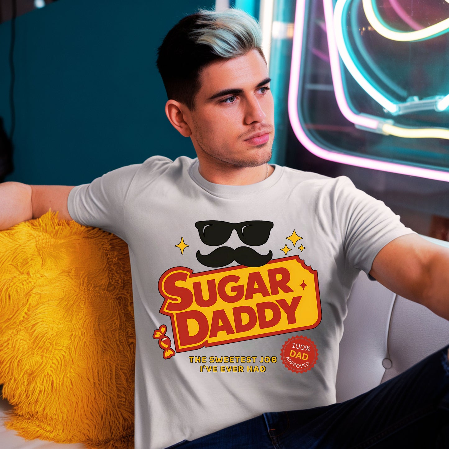 Funny Sugar Daddy T-shirt, Unique Gift for Dads, Humor Apparel for Father's Day, Quirky Unisex Tee, Perfect for Casual Outfits