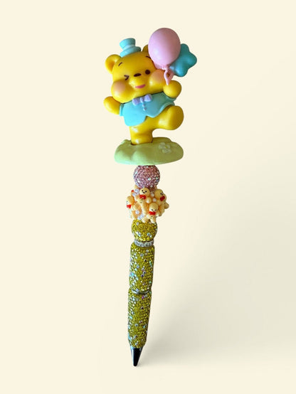 Pastel Bear Balloon Beaded Pen
