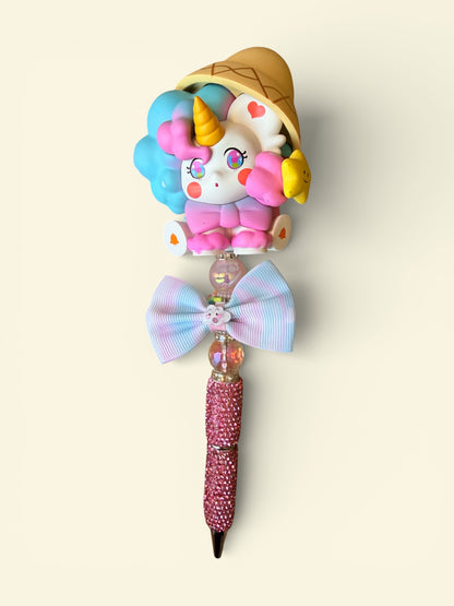 Pastel unicorn beaded pen