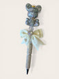 Glitter crown bear beaded pen
