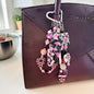Pink Gothic Beaded Bag Charm & Phone Charm Set