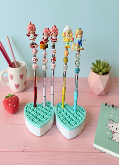 Strawberry & Friends Decorative Beaded Pens