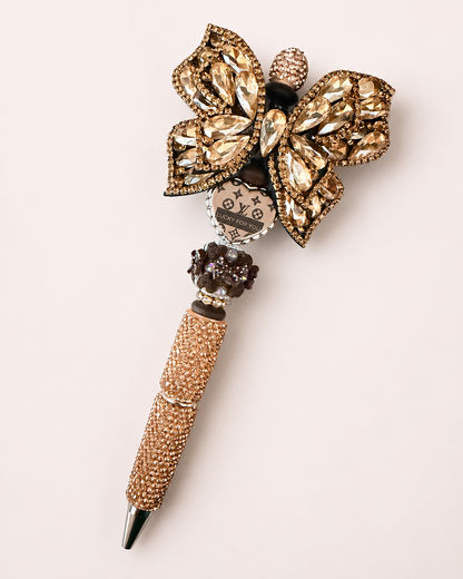 LV Inspired Bling Pens | Luxury Beaded Rhinestone Pens