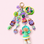 Vintage 1984 Cabbage Patch Kids Bag Charm with Authentic Doll & Handmade Beads