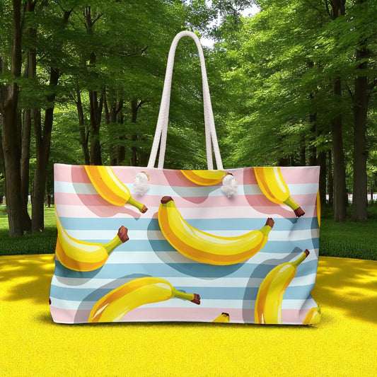 Banana Print Weekender Bag - Fun Travel Tote for Beach, Gym, or Getaways, Stylish Bananatastic Design, Perfect for Summer Travel, Gift [...]