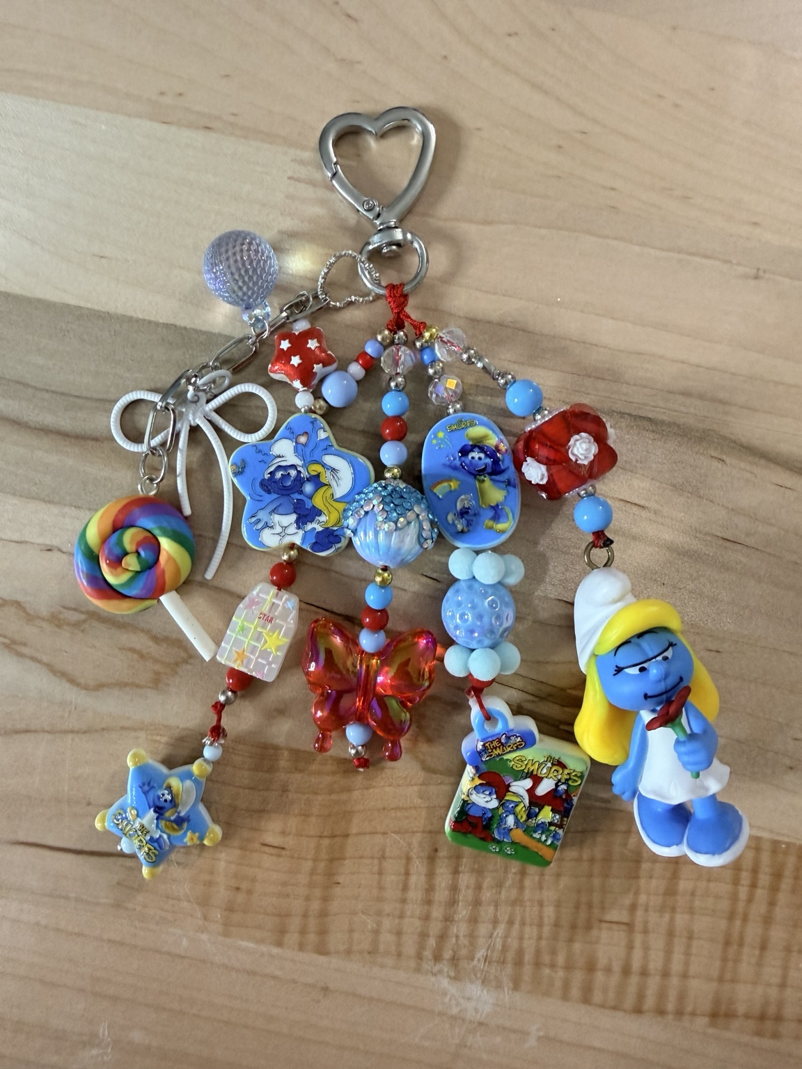 Smurfette Maximalist Bag Charm Keychain