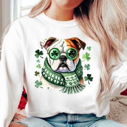 St. Patrick's Day Bulldog Sweatshirt - Unisex Heavy Blend™ Crewneck