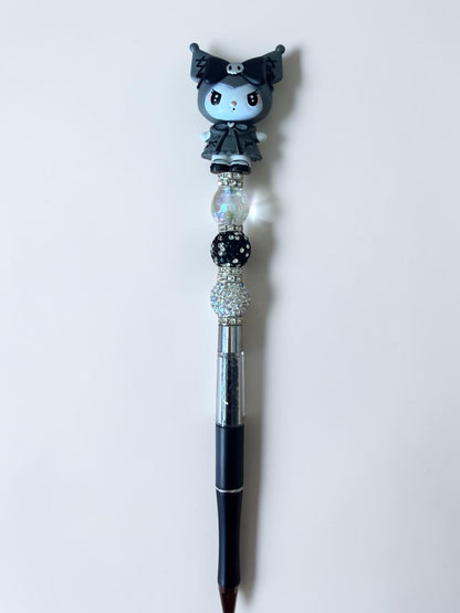 Kuromi Inspired Beaded Pens – Rhinestone Character Pens with Variants