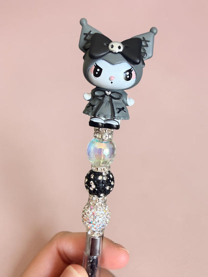 Kuromi Inspired Beaded Pens – Rhinestone Character Pens with Variants