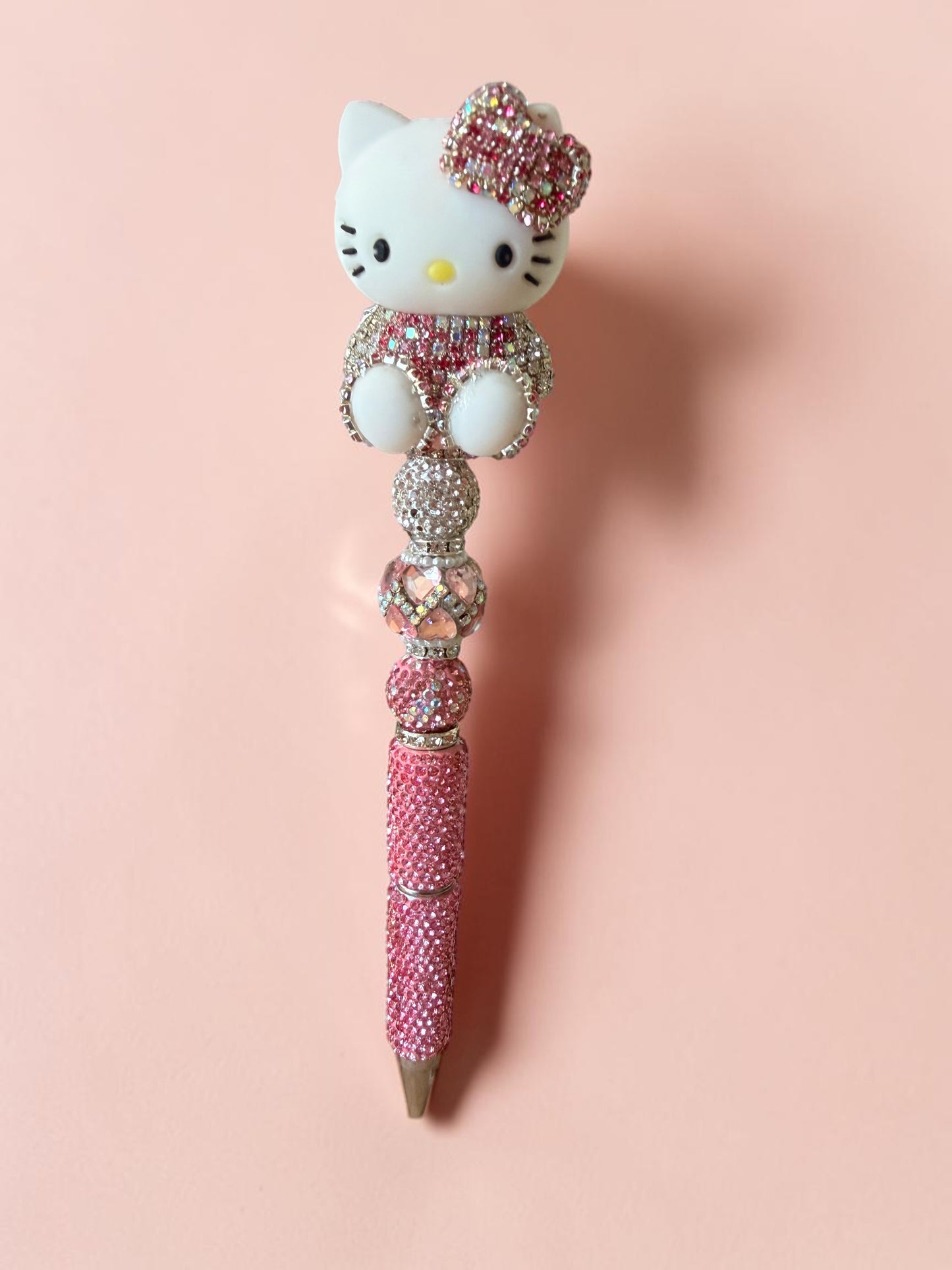 Glam Kitty Beaded Pens – Handmade Rhinestone Character Pens